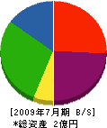 井上鉄工 貸借対照表 2009年7月期