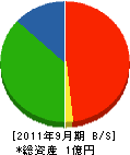 日新興産 貸借対照表 2011年9月期
