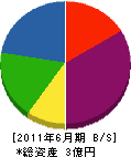 タカノ鐵工 貸借対照表 2011年6月期