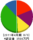 渡辺石彫工房 貸借対照表 2011年4月期