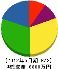 新田工業所 貸借対照表 2012年5月期