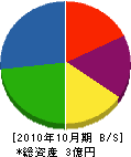 北清ふらの 貸借対照表 2010年10月期