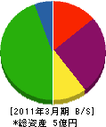 円眞泰東工業 貸借対照表 2011年3月期