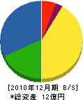 広島ガス西中国 貸借対照表 2010年12月期