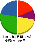 久保田建設 貸借対照表 2013年3月期