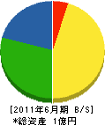 飯塚水道工務店 貸借対照表 2011年6月期