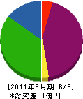 湘北電気工事 貸借対照表 2011年9月期