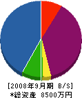 大京工機 貸借対照表 2008年9月期