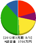 香川鑿泉 貸借対照表 2012年3月期