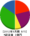 渡辺工務店 貸借対照表 2012年8月期