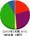 中桜冷熱工業 貸借対照表 2013年2月期
