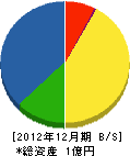 宇川組 貸借対照表 2012年12月期