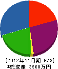 大島電気工事社 貸借対照表 2012年11月期