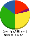 成田産業 貸借対照表 2011年6月期