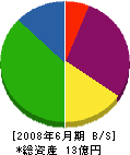 丸子電気工事 貸借対照表 2008年6月期
