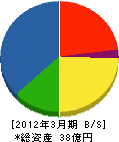 東京製綱繊維ロープ 貸借対照表 2012年3月期
