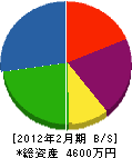伸晃 貸借対照表 2012年2月期