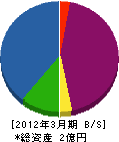 高川電工 貸借対照表 2012年3月期