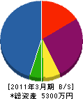 川合電気 貸借対照表 2011年3月期