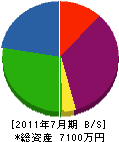 森沢土建 貸借対照表 2011年7月期