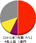 飯塚緑化土木 損益計算書 2012年7月期