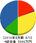 和田電気設備工業 貸借対照表 2010年4月期