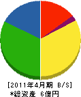 泉田組 貸借対照表 2011年4月期