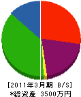 山本電気商会 貸借対照表 2011年3月期