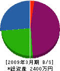 大島造園 貸借対照表 2009年3月期