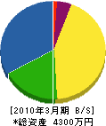 上村土建 貸借対照表 2010年3月期