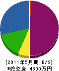 鳴瀧水道 貸借対照表 2011年5月期