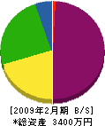 福井装飾 貸借対照表 2009年2月期