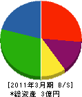 岩倉緑化産業 貸借対照表 2011年3月期