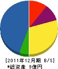 田村建設 貸借対照表 2011年12月期