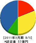 三和タジマ 貸借対照表 2011年3月期