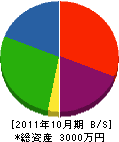 鈴木造園 貸借対照表 2011年10月期