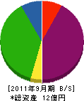 青松 貸借対照表 2011年9月期
