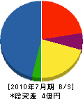 長谷川建設 貸借対照表 2010年7月期