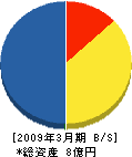 関西メンテナンス滋賀 貸借対照表 2009年3月期