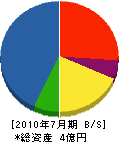 日野吉工業 貸借対照表 2010年7月期