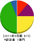 長谷川設備 貸借対照表 2011年9月期