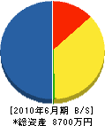 中川工業 貸借対照表 2010年6月期