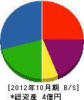 高茂組 貸借対照表 2012年10月期