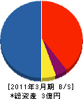 九州リアライズ 貸借対照表 2011年3月期