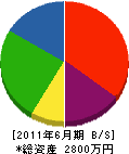 菅憲土木 貸借対照表 2011年6月期