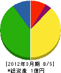 松本工務店 貸借対照表 2012年3月期