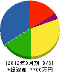 藤本重機 貸借対照表 2012年3月期