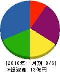 田中電設 貸借対照表 2010年11月期