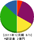 中島設備工業 貸借対照表 2011年12月期