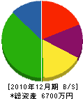岡江建設 貸借対照表 2010年12月期